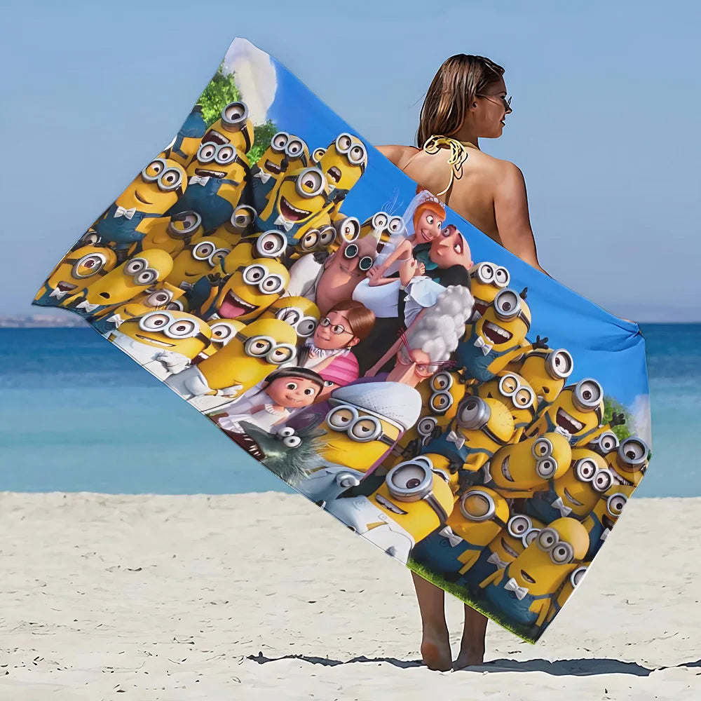 Motif drôle Minions sur serviette
