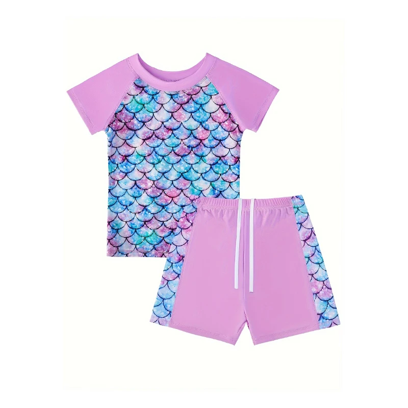 Maillot de Bain Fille 2 Pièces Sirène Shorty – Image 7