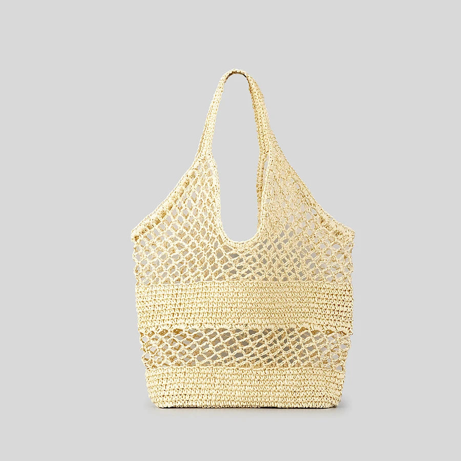 Gros plan sac de plage Malina en filet couleur vive