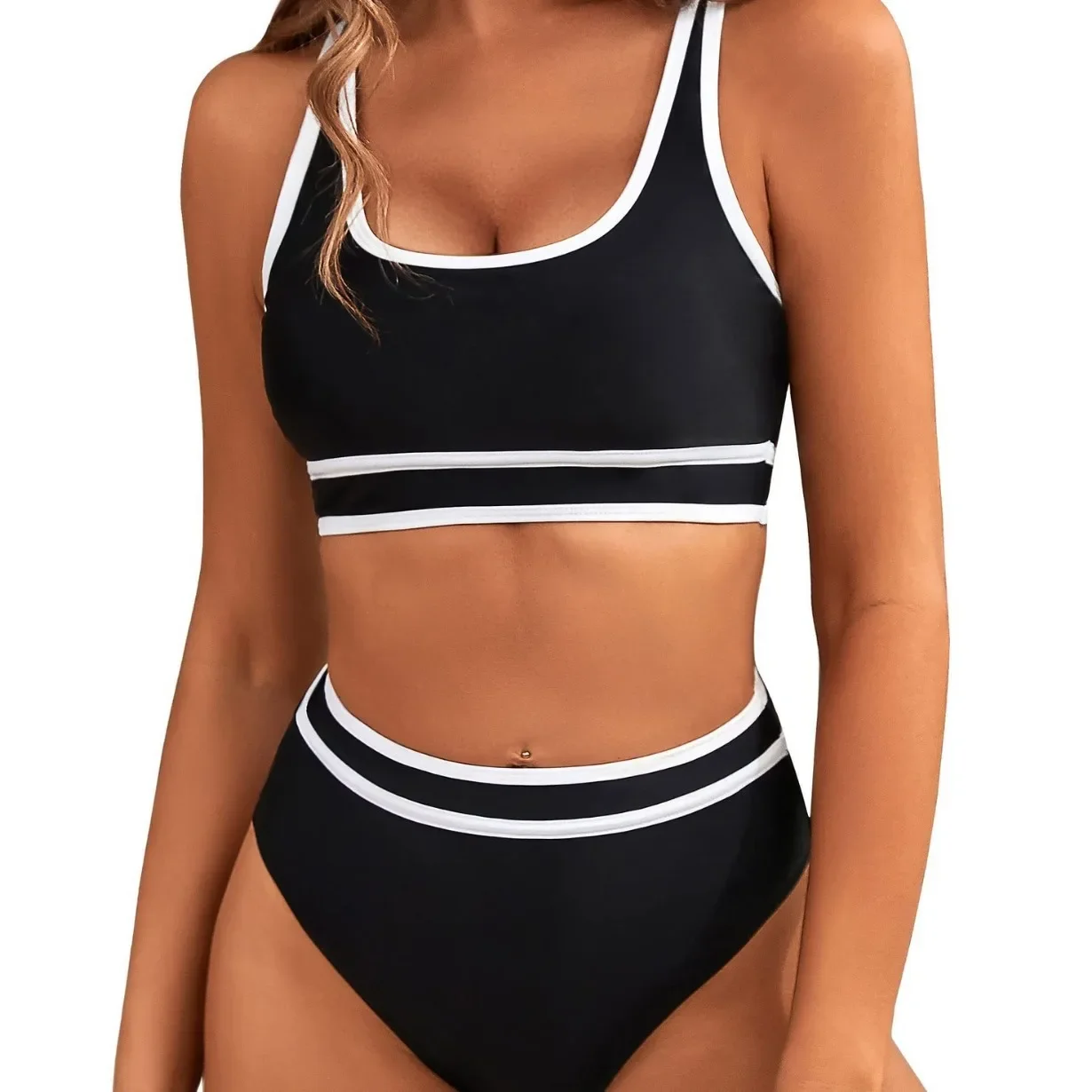 ensemble bikini taille haute élégant