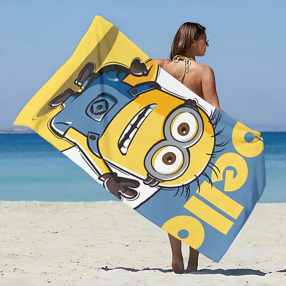Illustration Minions sur serviette de bain