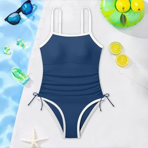 Maillot de Bain Fille Écume Marine