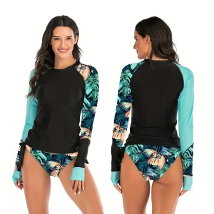 Maillot de Bain Femme 2 pièces UV fleuri