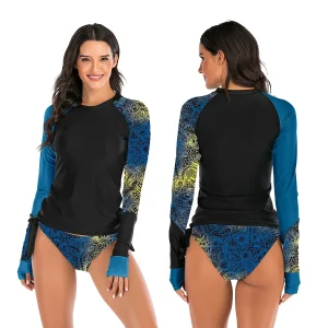 Maillot de Bain Femme 2 pièces UV bleu chic
