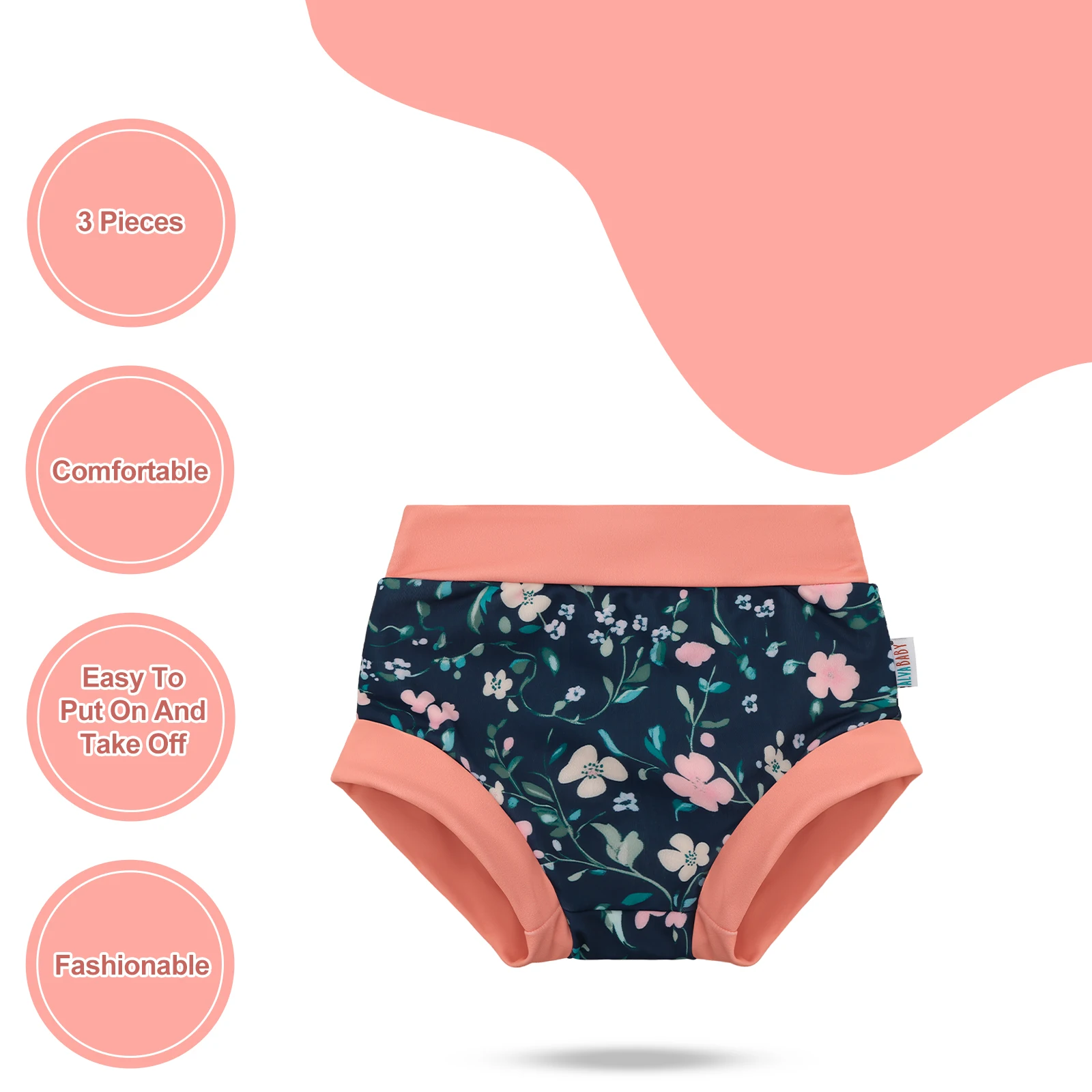 Lot de 3 Maillots de Bain Couche Bébé Réutilisables – Image 3