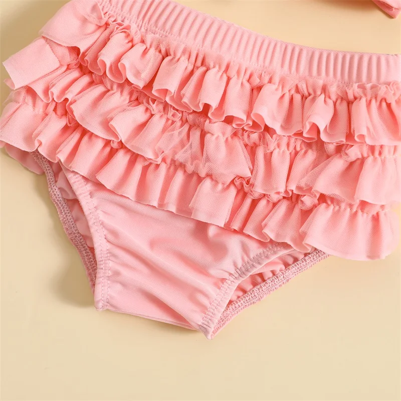 Ensemble Maillot de Bain Bébé Fille 3 Pièces Volants – Image 4