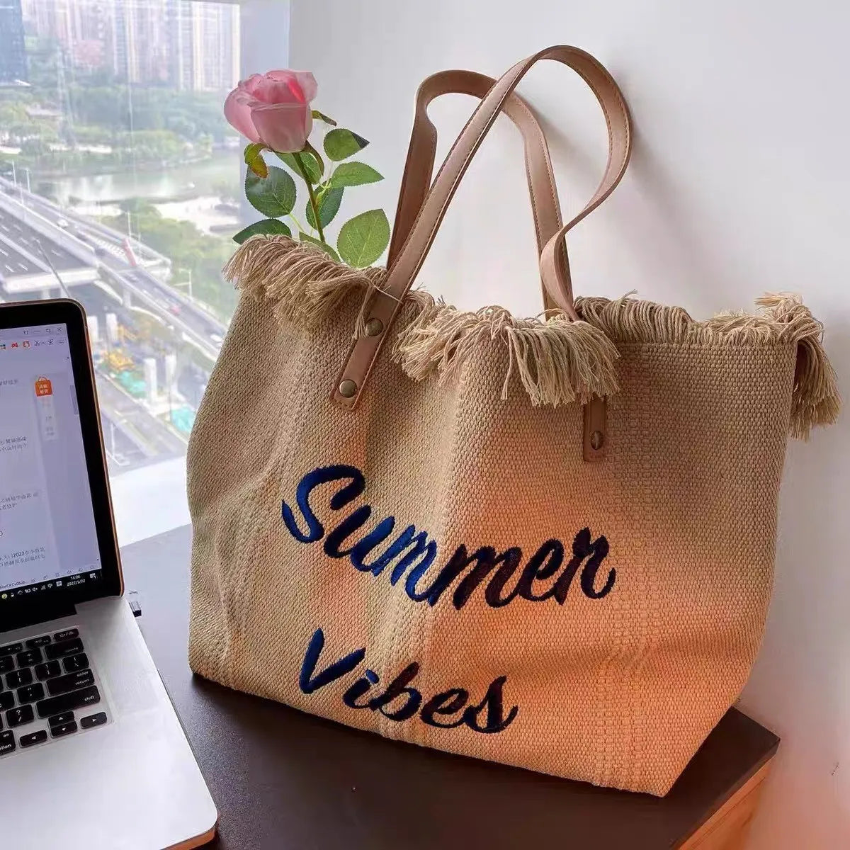 design chic de sac de plage Carita