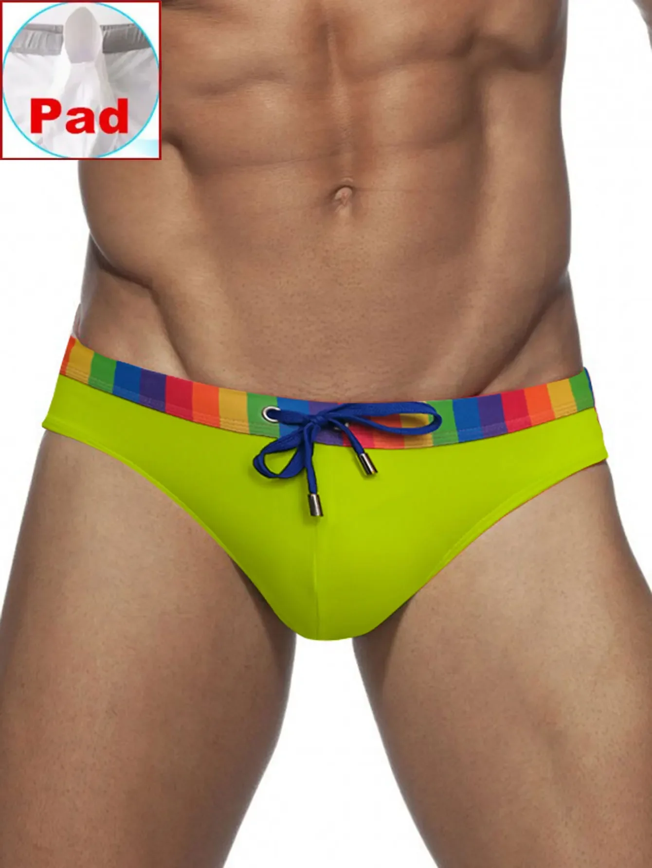 Slip de Bain Homme Rainbow Fit Avec Coque – Image 11