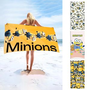 Serviette de plage à motif Minions
