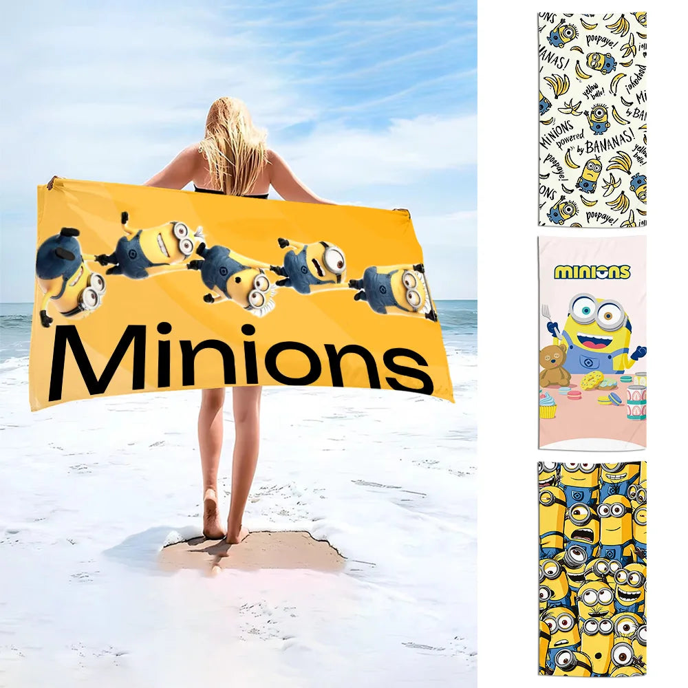 Serviette de plage à motif Minions