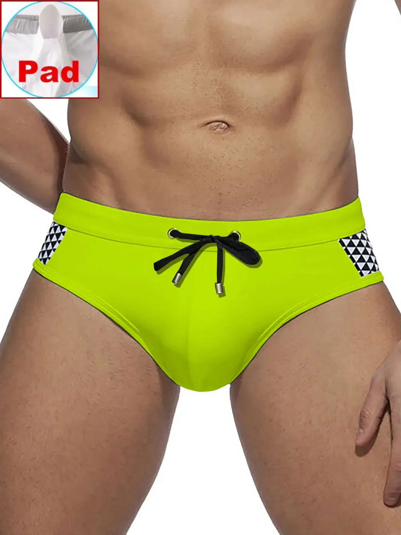 Slip de Bain Homme Neon Wave Avec Coque – Image 11