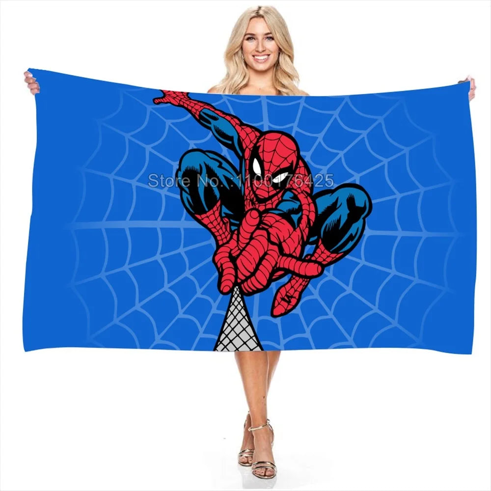 Serviette de plage garçon rayures bleues