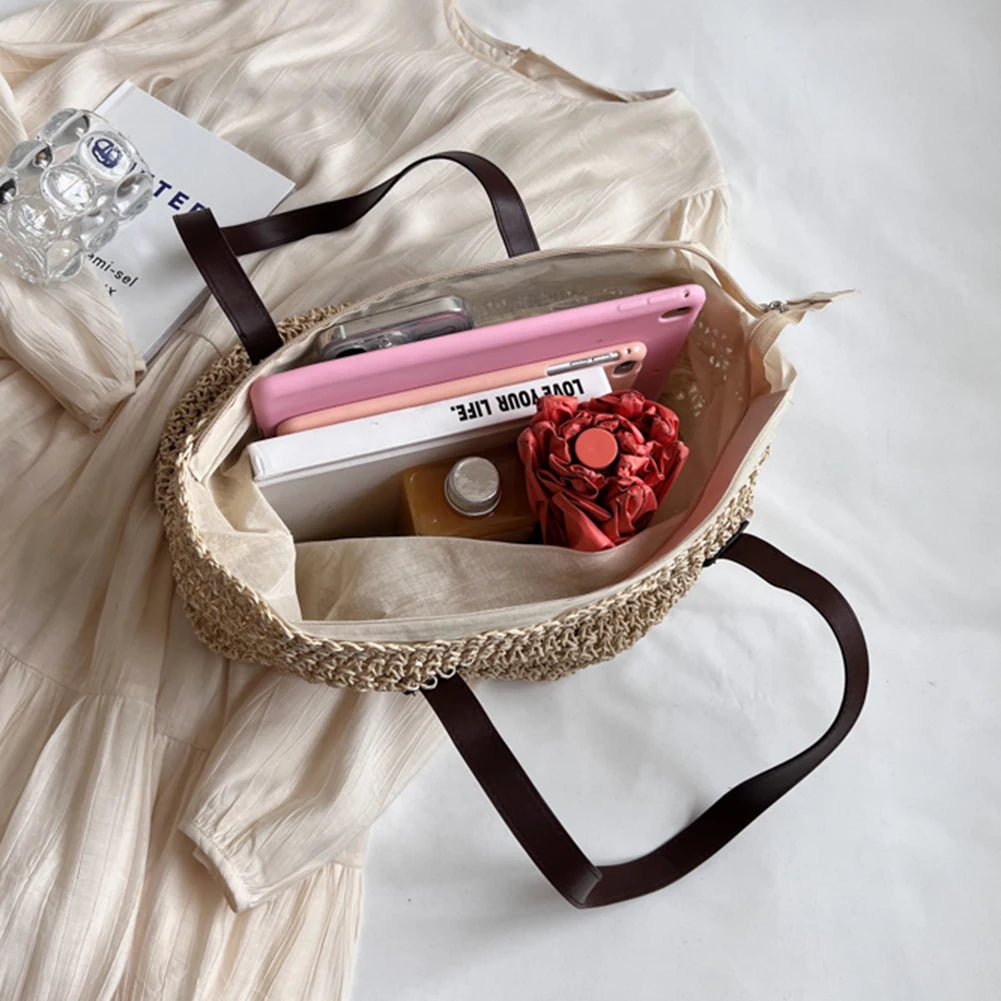 Sac paille femme idéal pour la plage