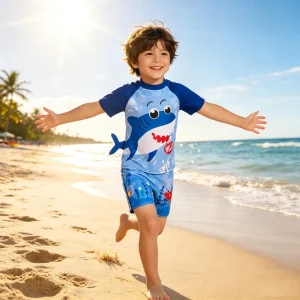 Maillot de Bain Garçon Requin Bleu