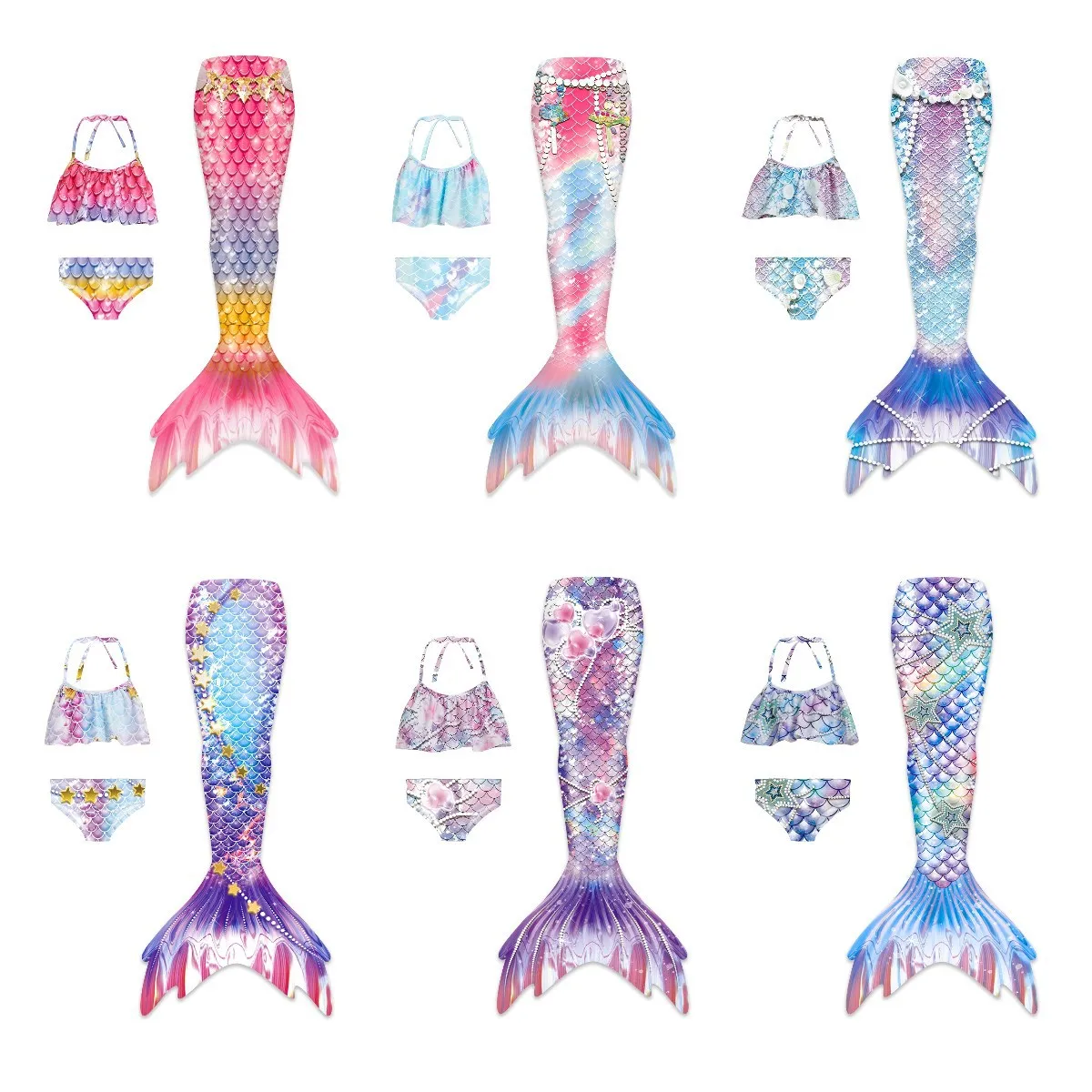 Maillot de Bain Fille Sirène Étoile de Mer