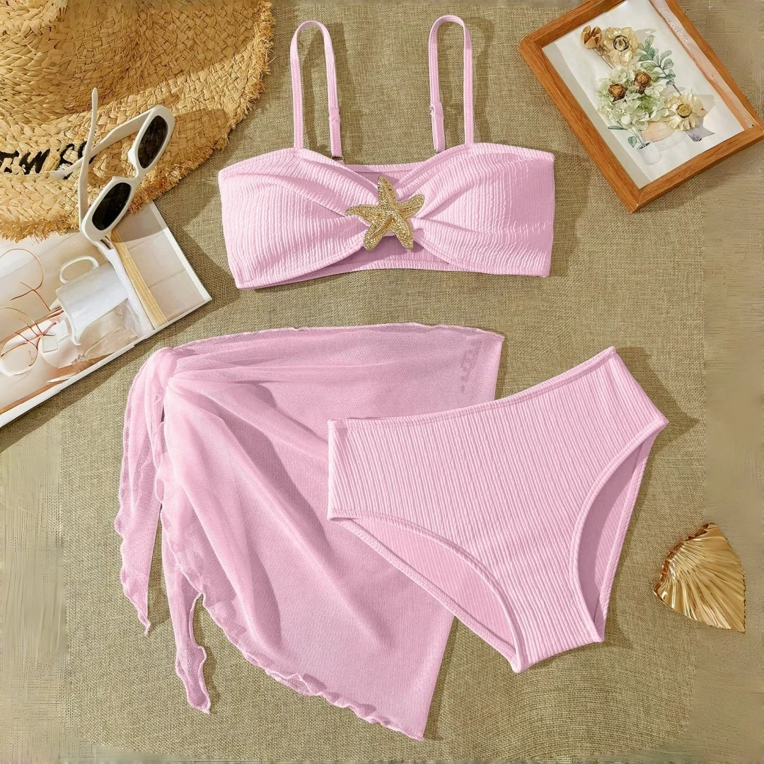 Maillot de Bain Fille étoile Blanche – Image 3