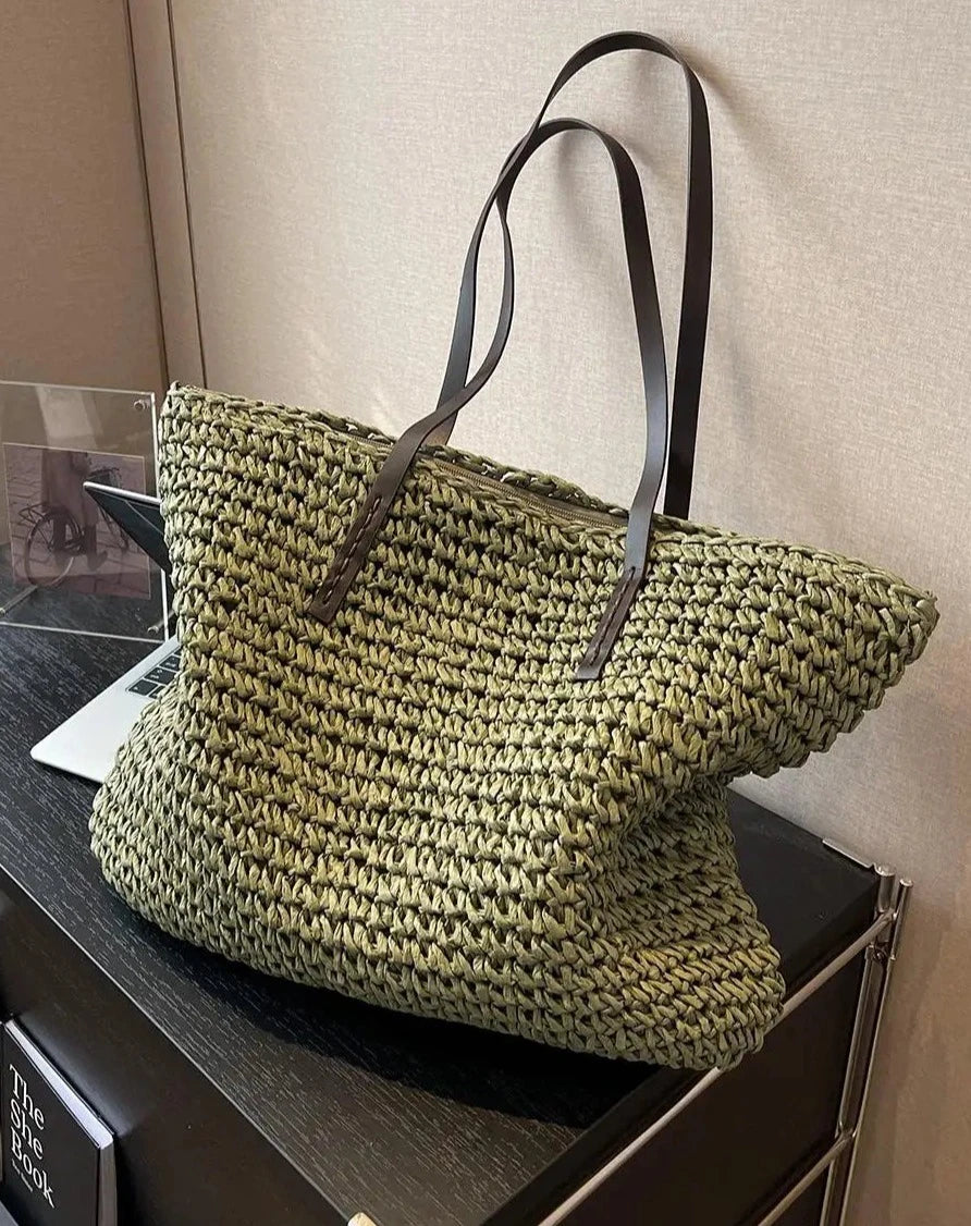 Sac d'été chic en osier pour femmes