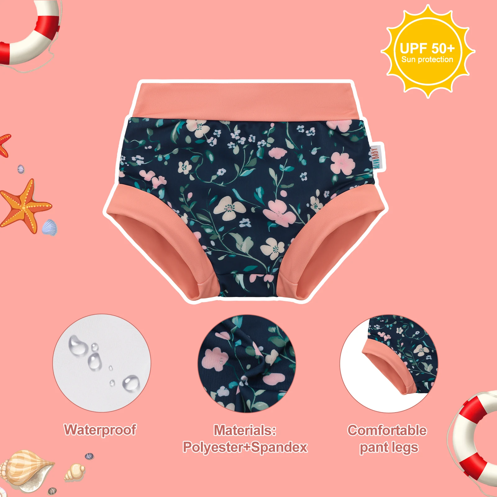 Lot de 3 Maillots de Bain Couche Bébé Réutilisables – Image 2