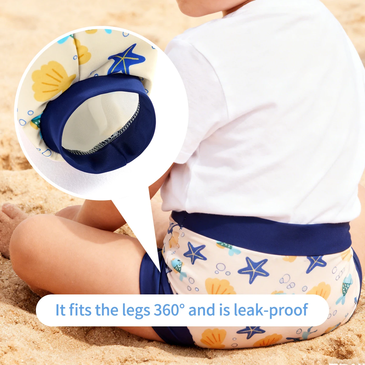 Maillot de Bain Couche Bébé Anti-Fuite Réutilisable – Image 5