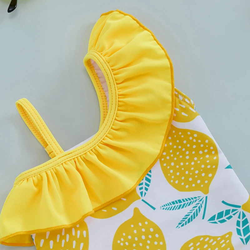Maillot de bain enfant imprimé citron soleil