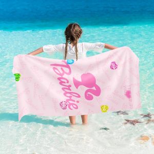 Serviette de plage Barbie colorée