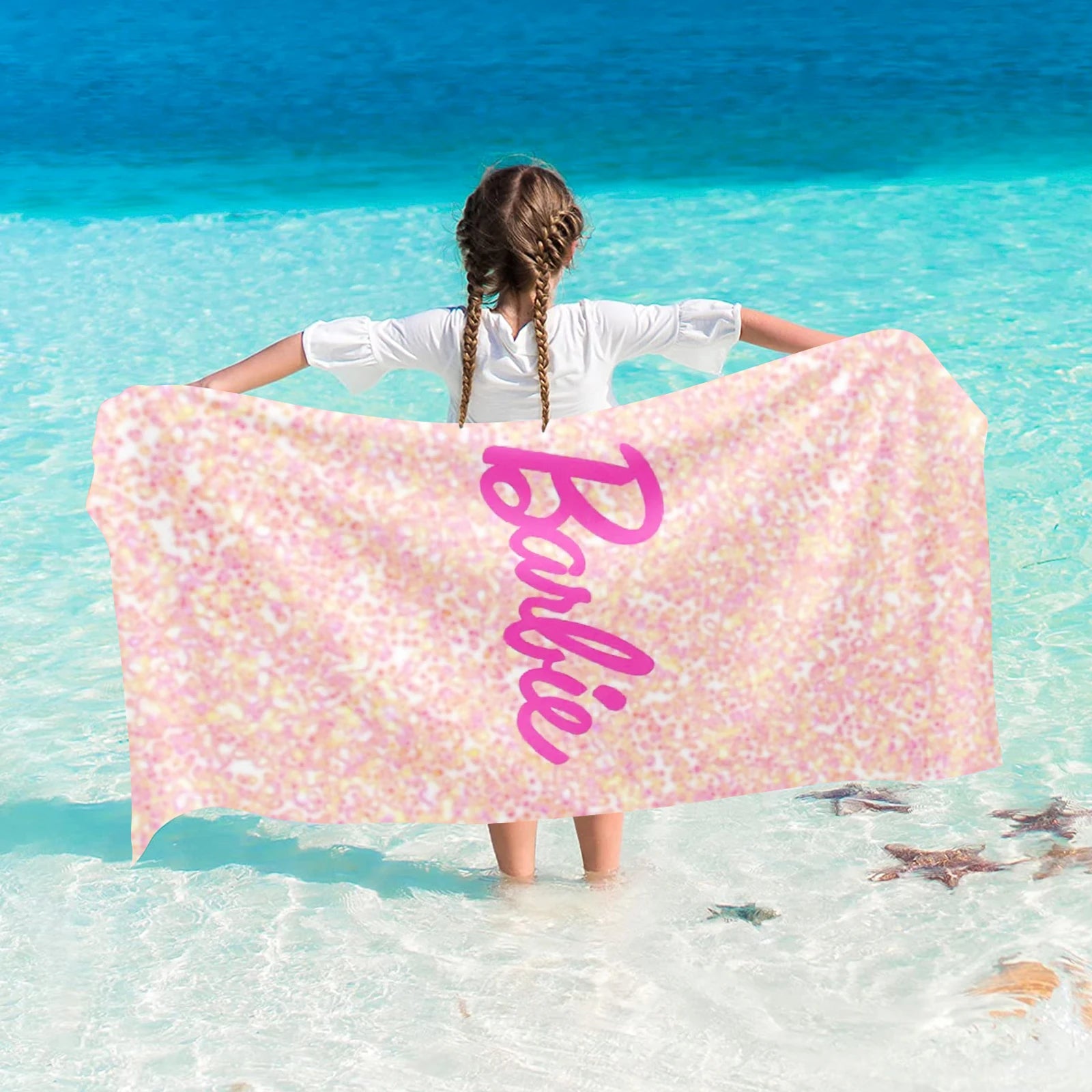 Serviette de plage Barbie pour sorties estivales