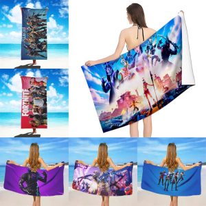 Serviette de plage Fortnite colorée