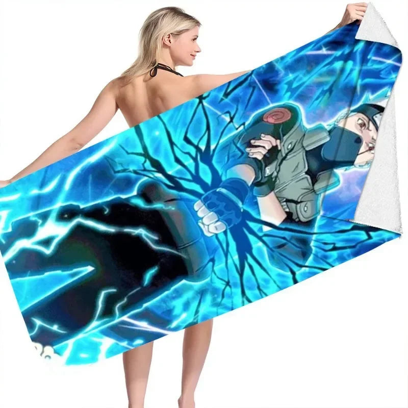 Serviette colorée Naruto pour bord de mer