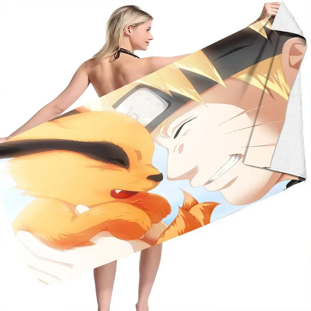 Essuie-plage Naruto doux pour la peau