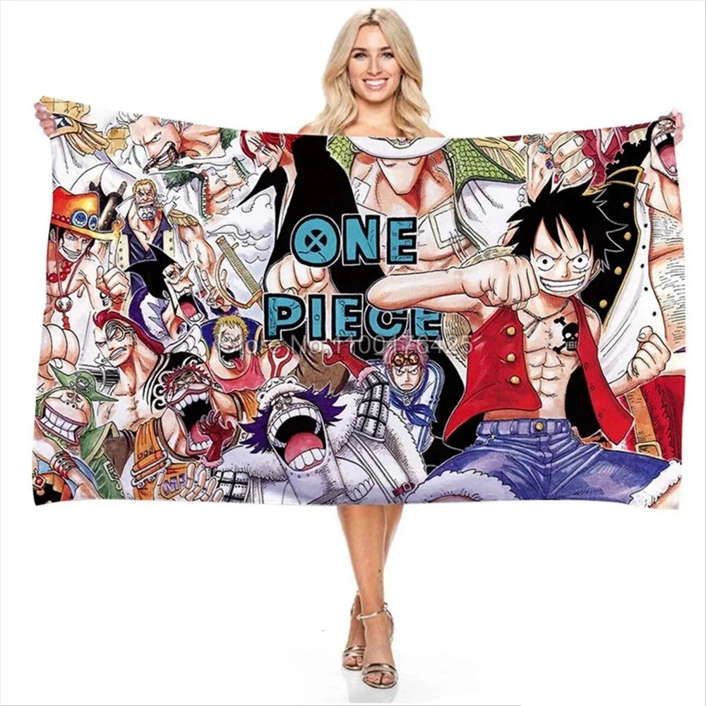 Serviette douce One Piece bord de mer