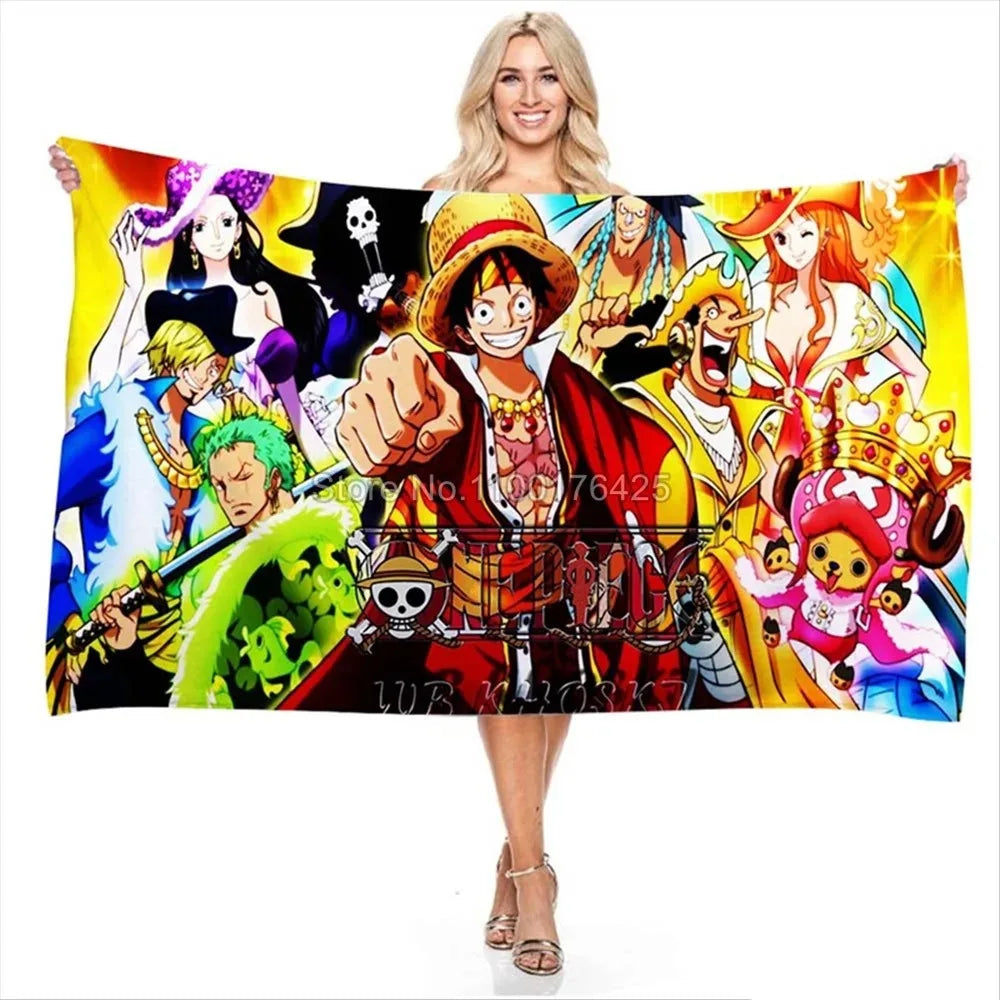 Serviette de bain One Piece motif pirate