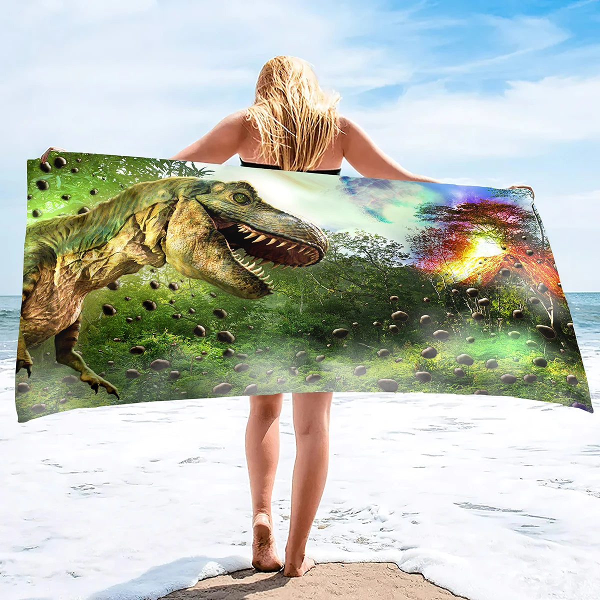 Design enfant dinosaure serviette plage