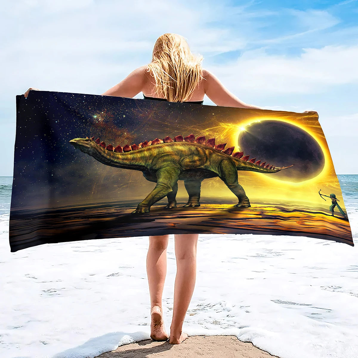 Serviette fun dinosaure pour enfants