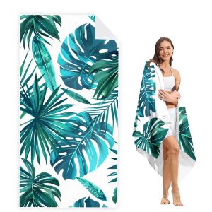 Serviette de plage femme motif tropical