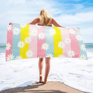 Serviette de plage femme en coton haute qualité