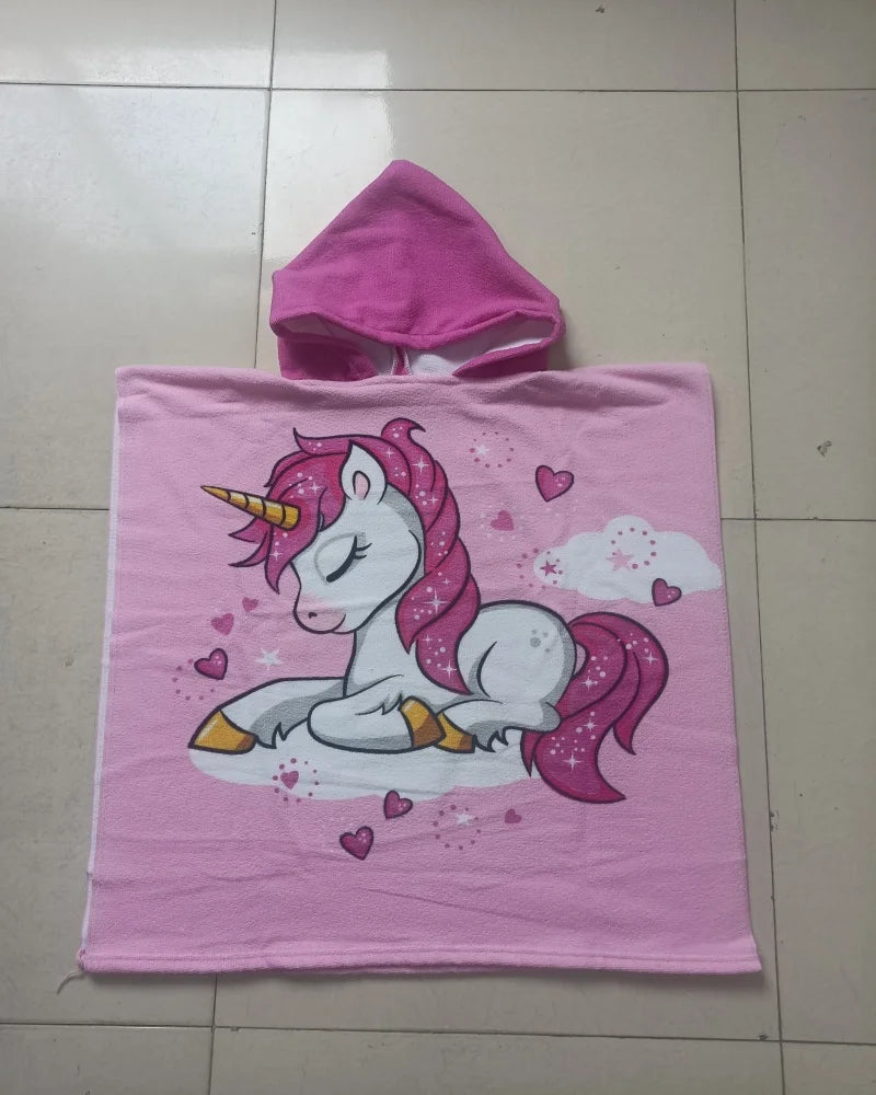 Serviette de plage enfant motif animaux marins