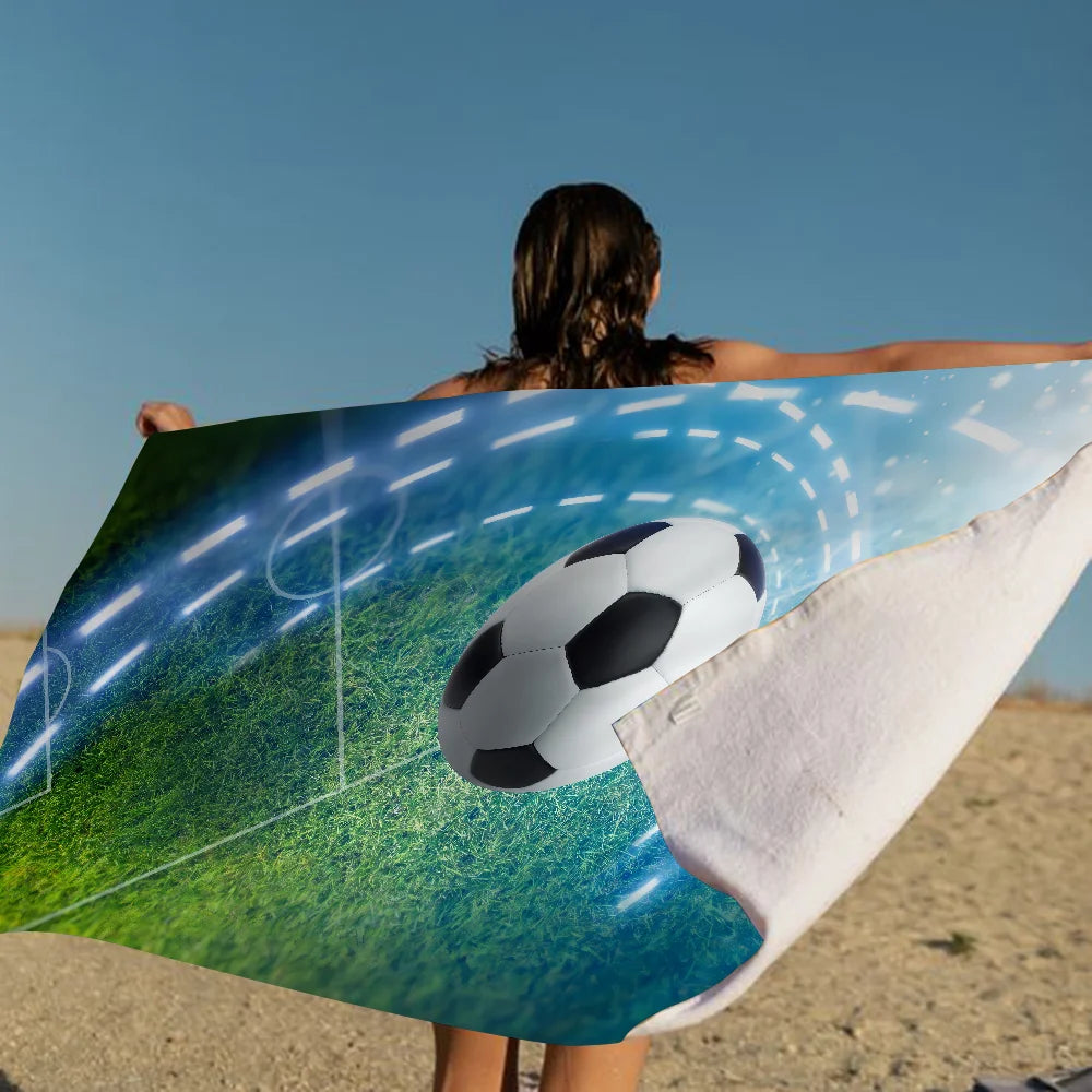 Serviette de plage football haute qualité