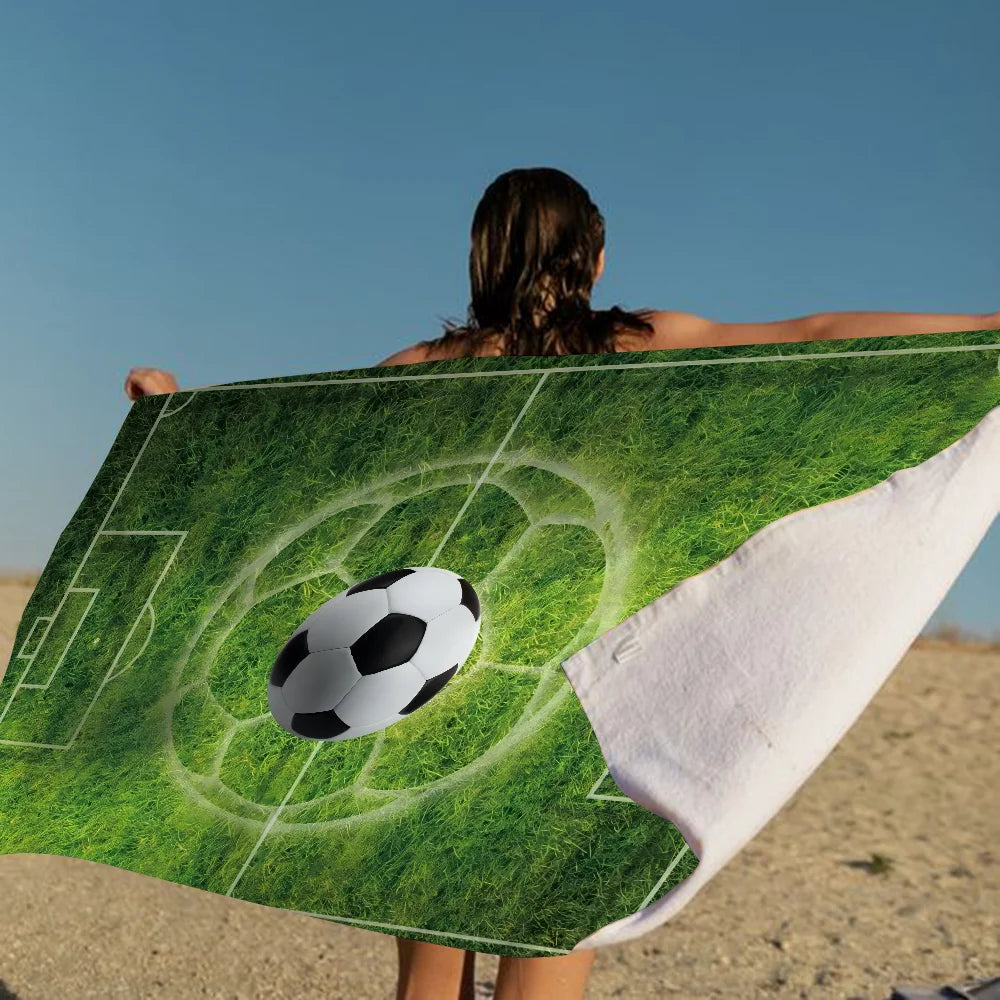 Serviette de plage couleur football