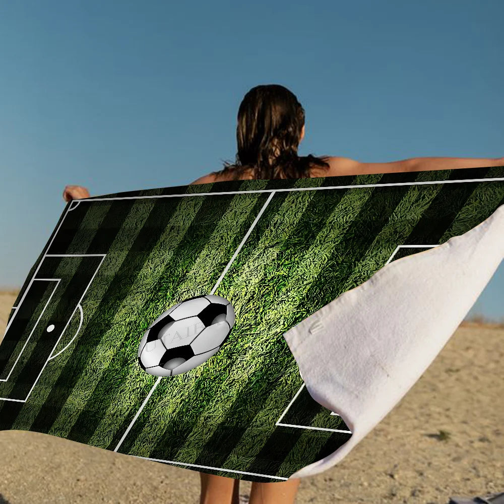 Serviette de plage football en microfibre