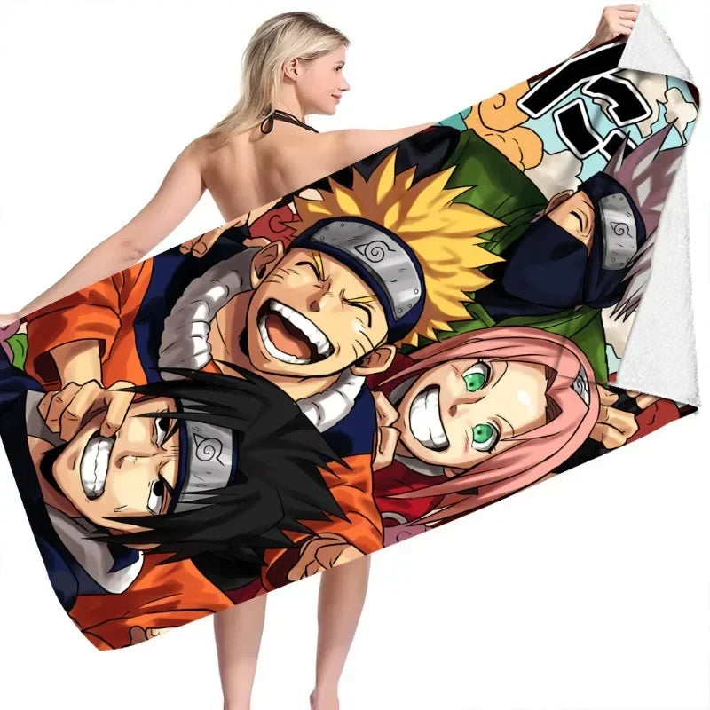 Serviette de plage Naruto thème manga