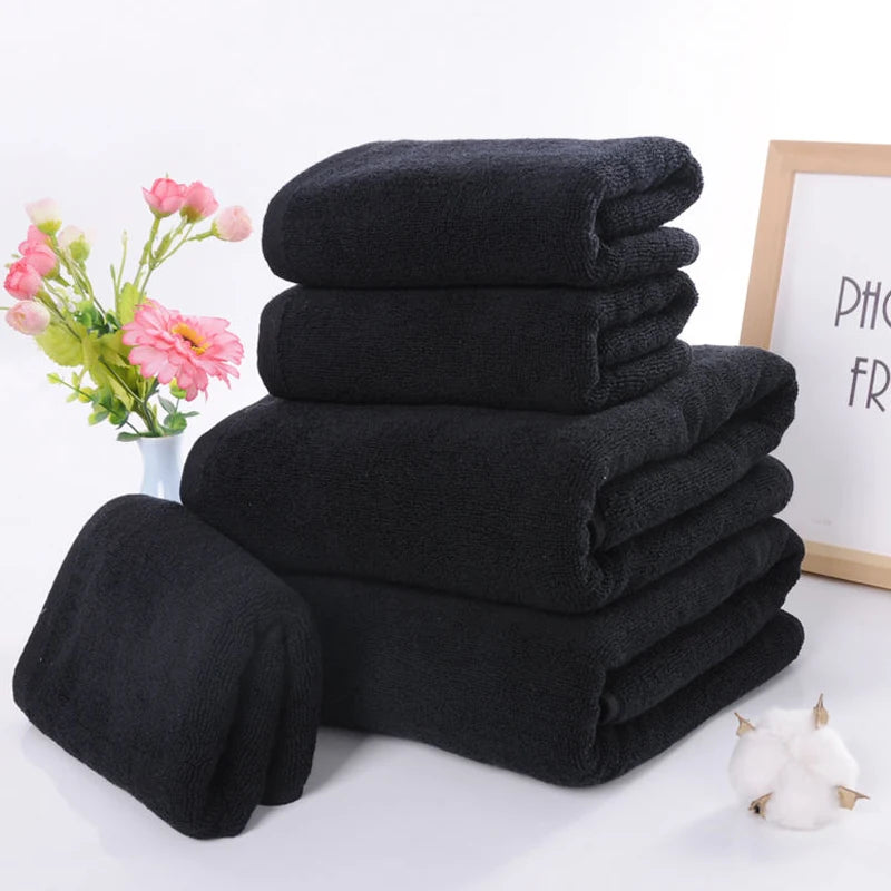 Serviette de plage chic couleur noir