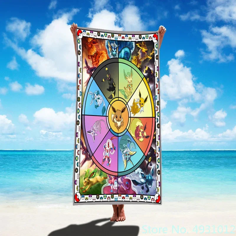 Design mignon Pikachu sur serviette