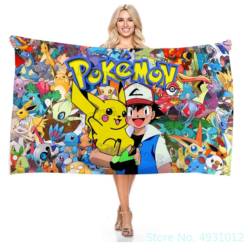 Serviette de plage avec logo Pokémon