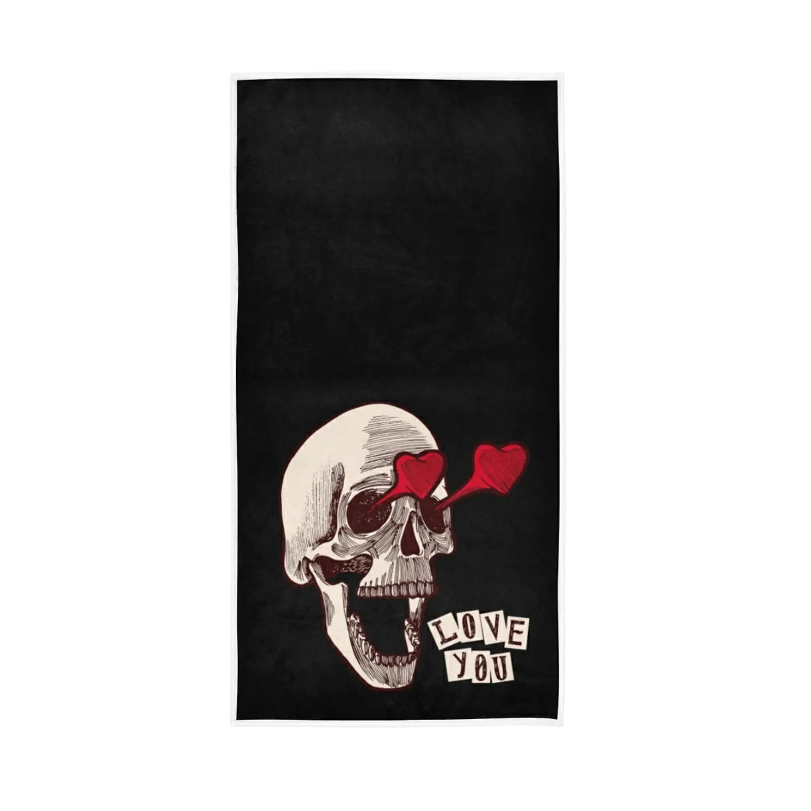 Design pirate tête de mort pour serviette plage