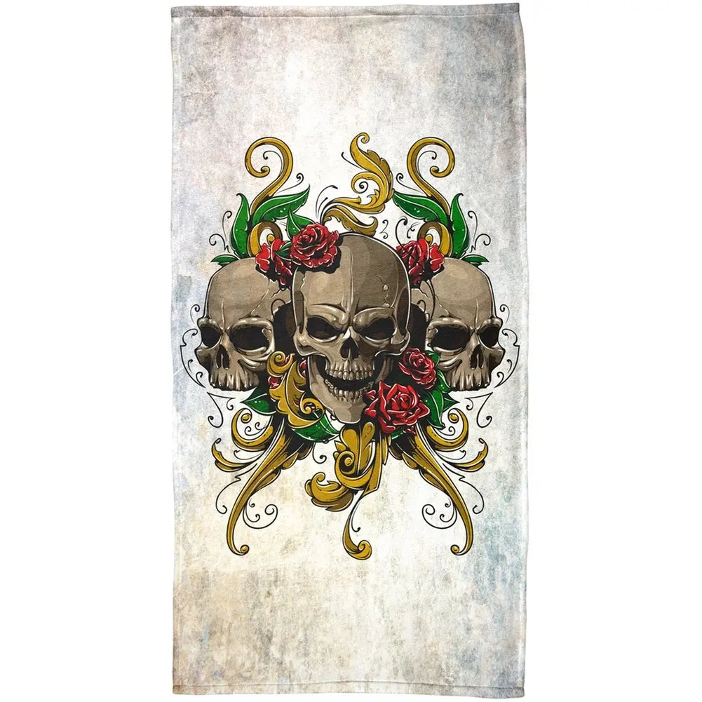 Serviette de plage tête de mort vintage