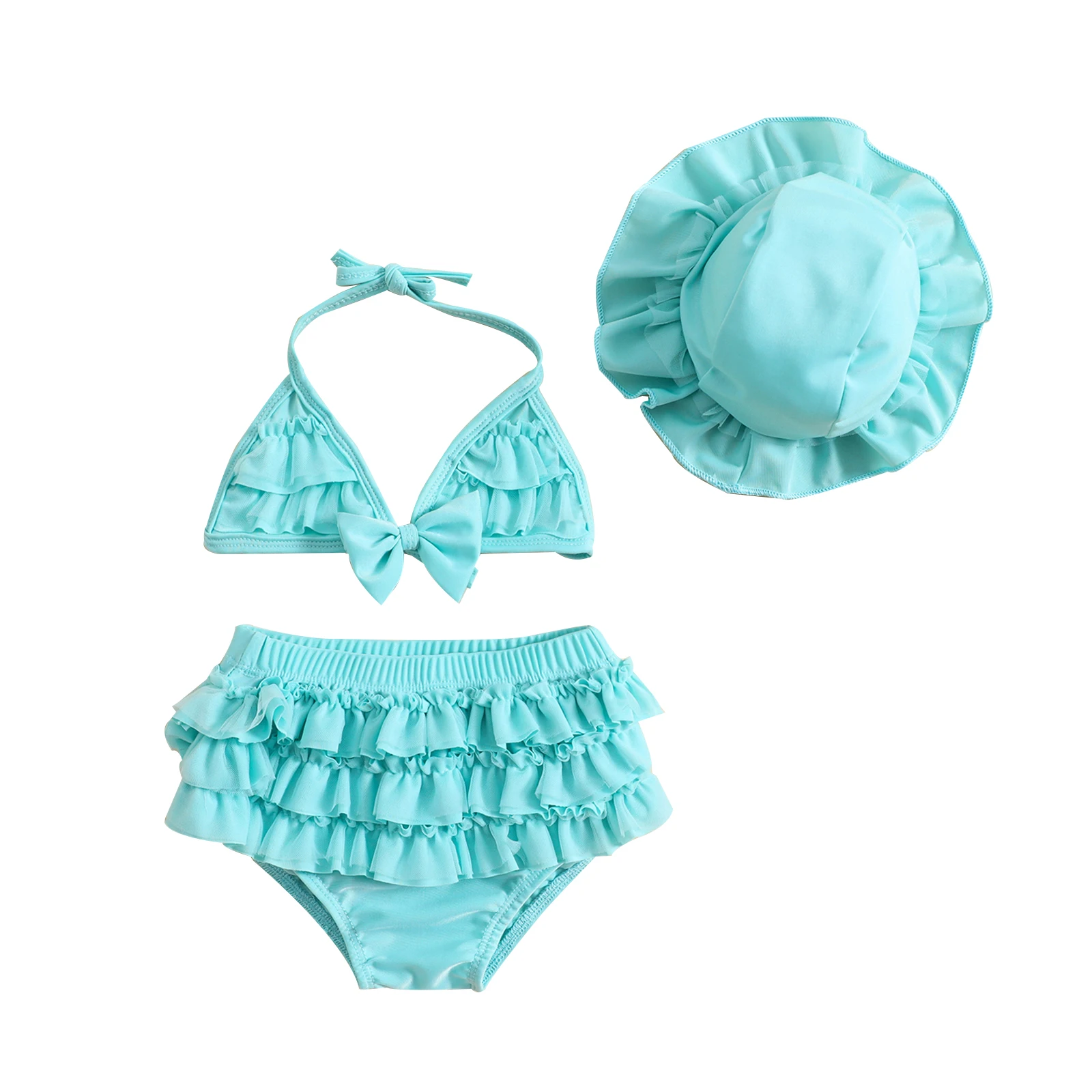 Ensemble Maillot de Bain Bébé Fille 3 Pièces Volants – Image 10