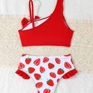 Ensemble maillot tropical 2 pièces fille