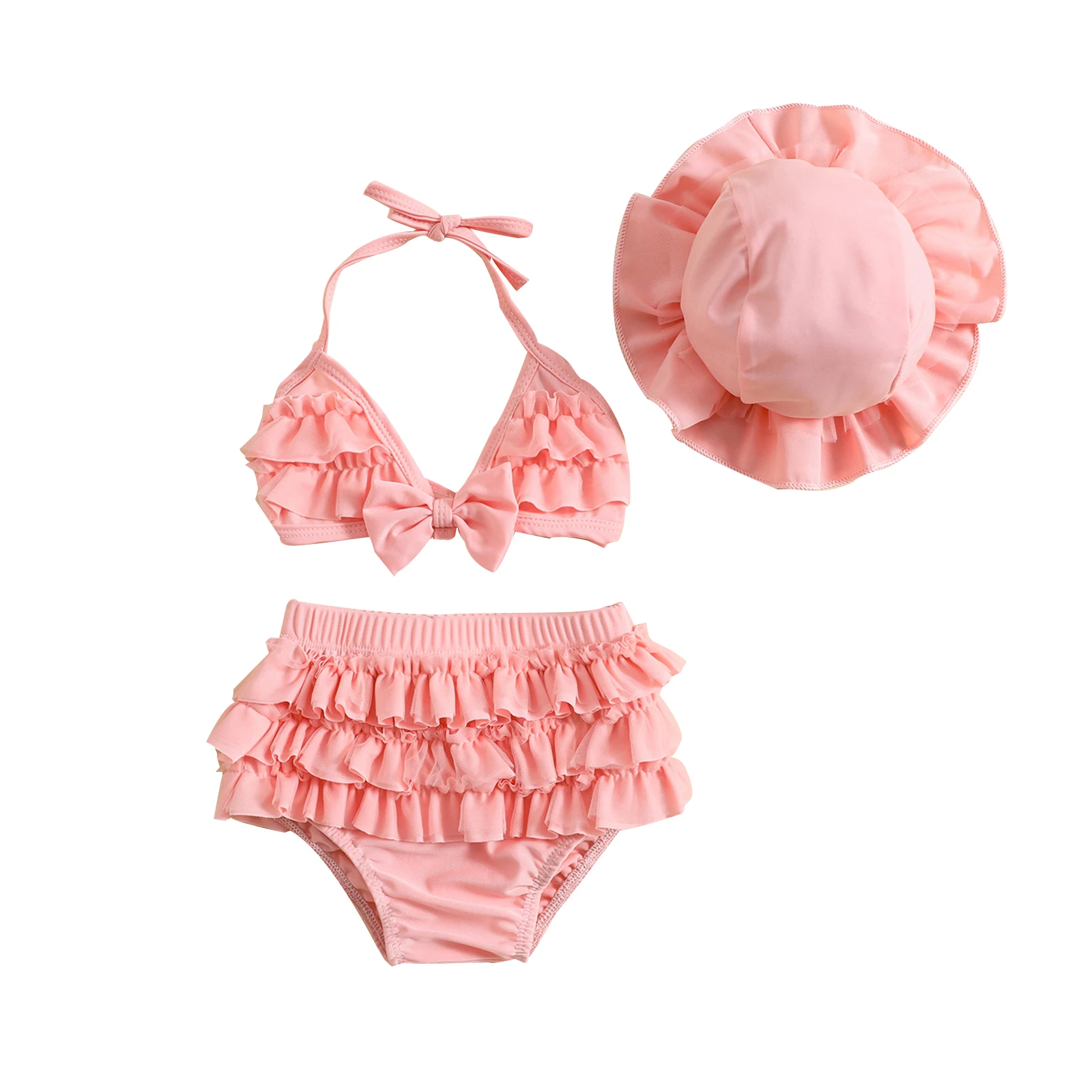 Ensemble Maillot de Bain Bébé Fille 3 Pièces Volants – Image 9