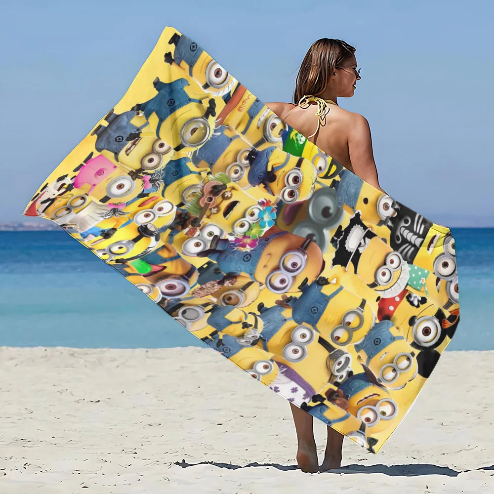 Serviette de bain thème Minions
