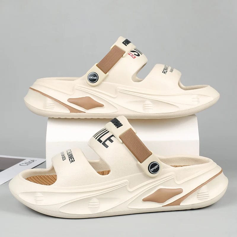 Sandales de plage homme motif Smile